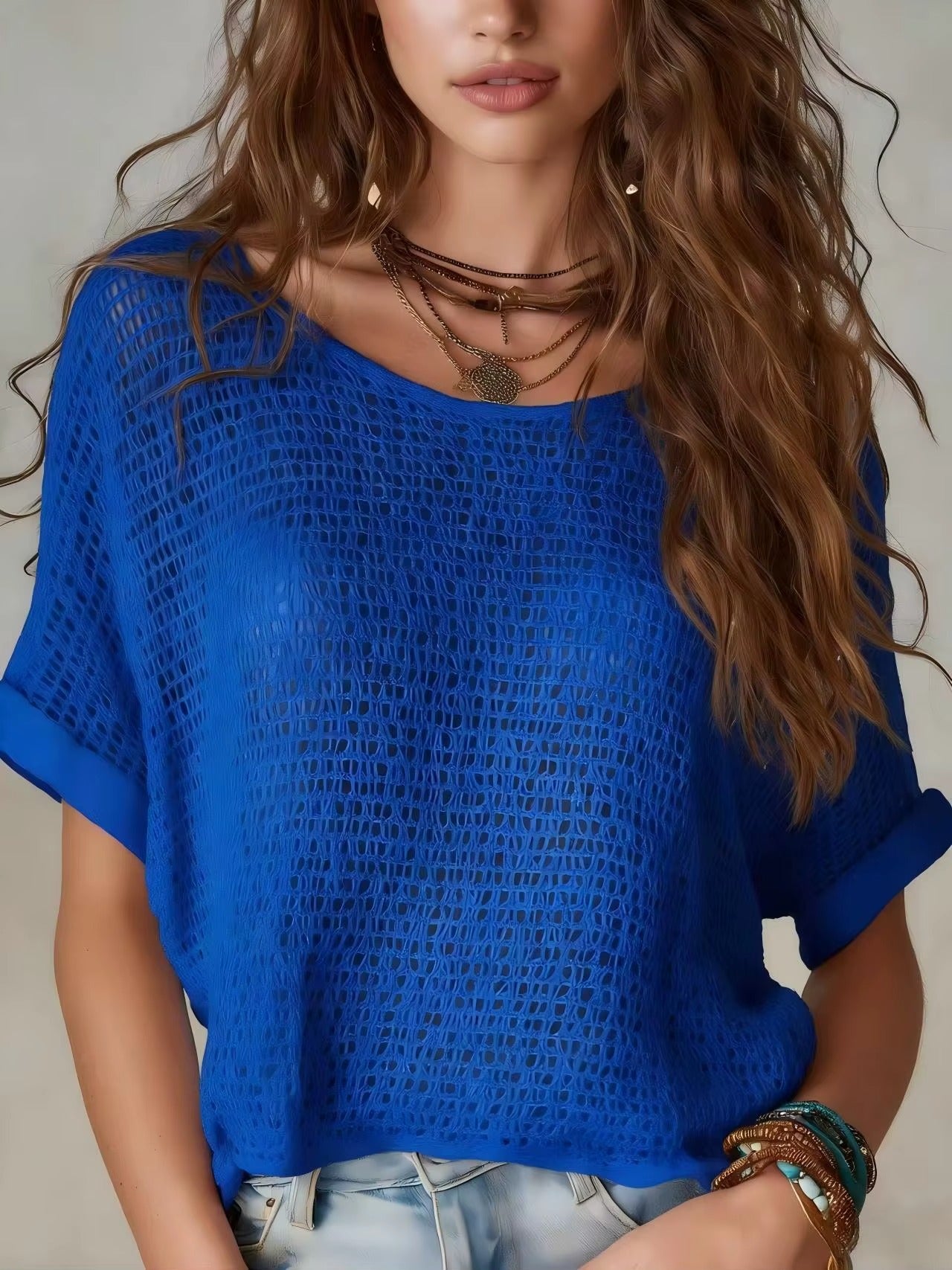 Top - Open Knit Crochet